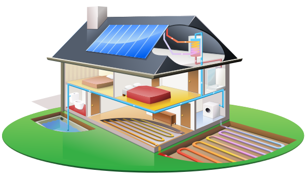 solar water heater diagram